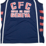 CFC BASKETBALL Mens Jersey Blue Sleeveless V-Neck L