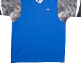 PRO TOUCH Mens T-Shirt Blue V-Neck XL