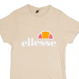 ADIDAS Womens T-Shirt Beige UK 12