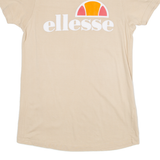 ADIDAS Womens T-Shirt Beige UK 12