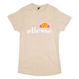 ADIDAS Womens T-Shirt Beige UK 12