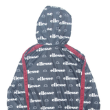 ELLESSE Womens Blue Hoodie Full Zip UK 4