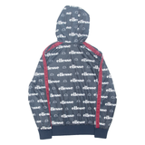 ELLESSE Womens Blue Hoodie Full Zip UK 4
