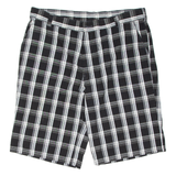 DICKIES Mens Workwear Shorts Black Relaxed Check 2XL W40