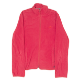 ADIDAS Womens Fleece Jacket Red UK 14