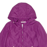BALLY Womens Jacket Purple Hooded UK 8