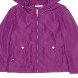BALLY Womens Jacket Purple Hooded UK 8