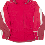 COLUMBIA Womens Jacket Red Hooded Colourblock M