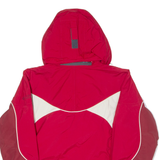 COLUMBIA Womens Jacket Red Hooded Colourblock M