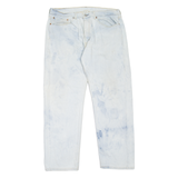 LEVI'S 505 Jeans Mens Blue Regular Straight Acid Wash W36 L32