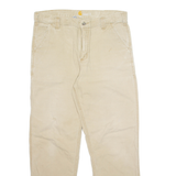 CARHARTT Cargo Mens Trousers Beige Relaxed Straight W36 L32
