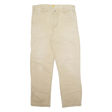 CARHARTT Cargo Mens Trousers Beige Relaxed Straight W36 L32