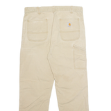 CARHARTT Cargo Mens Trousers Beige Relaxed Straight W36 L32