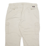 DICKIES Chino Cargo Mens Trousers Cream Regular Straight W40 L30