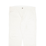 DICKIES Carpenter Cargo Mens Trousers Cream Regular Tapered W42 L32