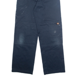 DICKIES Chino Mens Trousers Blue Loose Straight W34 L33