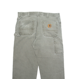 CARHARTT Carpenter Cargo Mens Trousers Grey Regular Straight W38 L30