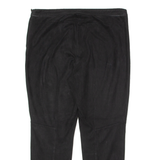 H&M Womens Leather Trousers Black Regular Skinny Faux Suede W36 L26