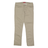 DICKIES Womens Twill Trousers Beige Slim Skinny W30 L28