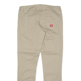 DICKIES Womens Twill Trousers Beige Slim Skinny W30 L28