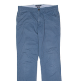 TOMMY HILFIGER Chino Mens Twill Trousers Blue Slim Straight W30 L32