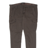 GUESS Cargo Womens Trousers Brown Relaxed Tapered W36 L29