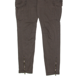 GUESS Cargo Womens Trousers Brown Relaxed Tapered W36 L29