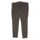 GUESS Cargo Womens Trousers Brown Relaxed Tapered W36 L29