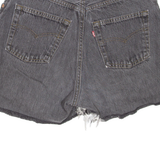 LEVI'S 901 Cut-Off Womens Denim Shorts Grey 90s S W28