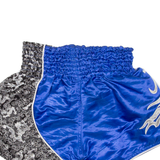 FLUORY Thai Boxing Mens Sports Shorts Blue Relaxed M W26
