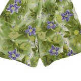 CARIBOU Womens Casual Shorts Green Relaxed 90s Floral M W22