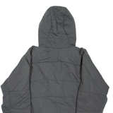 COLUMBIA TITANIUM Mens Puffer Jacket Grey Nylon Hooded Check L