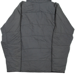 COLUMBIA TITANIUM Mens Puffer Jacket Grey Nylon Hooded Check L