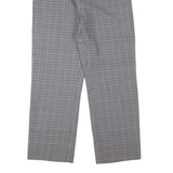 Check Womens Trousers Grey Regular Straight 90s W26 L26