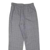 Check Womens Trousers Grey Regular Straight 90s W26 L26