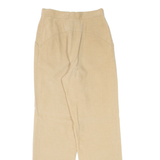 ELLE EVE Pleated Womens Corduroy Trousers Beige Regular Mom 90s W24 L29