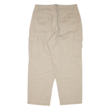 BASIC EDITIONS Cargo Mens Trousers Beige Relaxed Tapered W36 L30