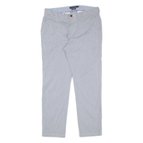 TOMMY HILFIGER Pinstripe Mens Trousers Blue Slim Tapered W32 L30