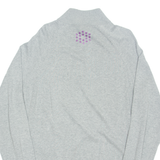 PUMA Mens Jumper Grey 1/4 Zip Tight Knit L