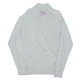 PUMA Mens Jumper Grey 1/4 Zip Tight Knit L