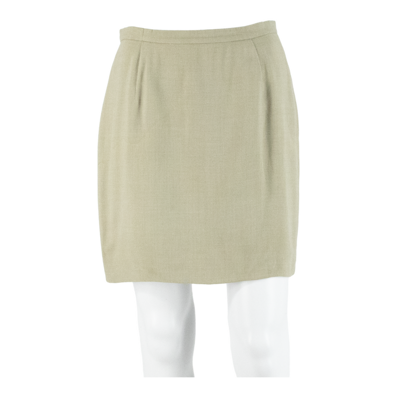 GIORGIO ARMANI Lined Womens Mini Skirt Beige Short S