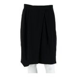 MAX MARA Womens Pleated Skirt Black Knee Length UK 12