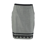 MAX MARA WEEKEND Womens Straight Skirt Grey Knee Length Wool 6XL