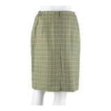 BURBERRY Womens Pencil Skirt Green Knee Length 90s Houndstooth M