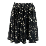 EMPORIO ARMANI Womens Pleated Skirt Black Short Spotted S