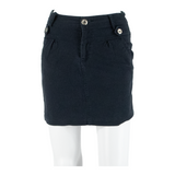 Womens Mini Skirt Black Short Denim S