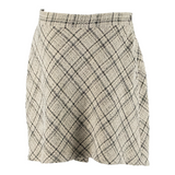 Womens A-Line Skirt Beige Short Check M