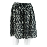 UNITED COLORS OF BENETTON Womens Pleated Skirt Black Knee Length Floral S