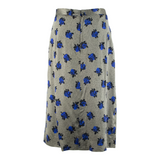 Womens Straight Skirt Grey Midi Floral M