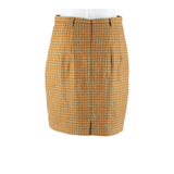 Womens Mini Skirt Orange Short Houndstooth S